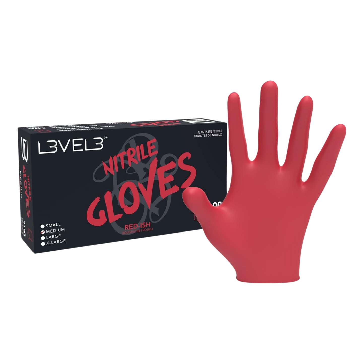 L3VEL 3 Nitrile Gloves - Red